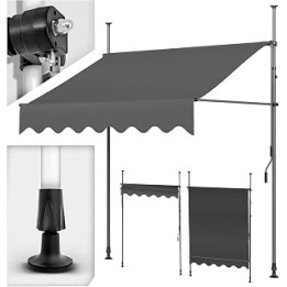 Manual Retractable Awning Outdoor Awnings Folding Arm Awnings Balcony Awning with Hand Crank Adjustable Pergola Shade Cover