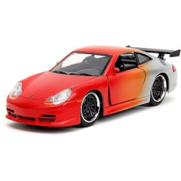 Pink Slips 1:32 Porsche 911 GT3RS Die-Cast Car, Toys for Kids and Adults (Primer Red/Orange/Silver)