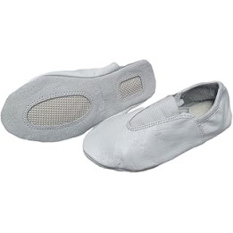 SKMAXO Pure Leather White Gymnastic Shoes in Children's and Adult's Sizes | Full Soft Sole Genuine Leather