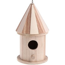 XTYaa Wooden Nesting Nest Box Bird Cage House Small Birds Blue Tit Wren