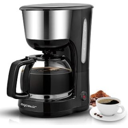 Aigostar Filter Coffee Machine Drip Coffee Maker, 40Mins Keep Warm, Anti-Drip Function, Fast Brewing Coffee Maker with Reusable