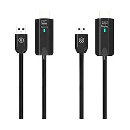 eppfun CS500AB Wireless HDMI Transmitter and Receiver, 1080P HD Wireless HDMI Extender Adapter for Streaming Video/Audio from