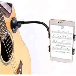 Aolongjs Sheet music stand Guitar Mobile Phone Clip Holder Stand 360 Degree Rotatable Lightweight Portable Music Elements