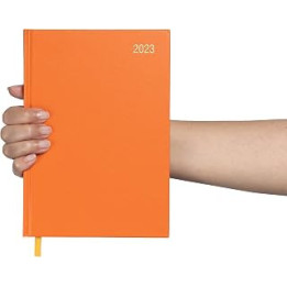 2023 Diary A5 Week to View Academic Diary Organiser Personal Office Desk Work School Teacher Planner Hardback with Ribbon