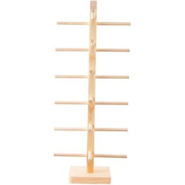 TopHomer Wooden Glasses Stand, 6 Pair Glasses Holder Stand Sunglasses Organizer Sunglasses Rack Glasses Stand