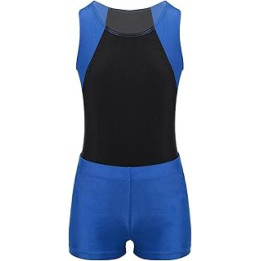 Kids Boys Gymnastics Leotards Training Uniform Sport Bodysuit and Tight Shorts Leggingg Sets