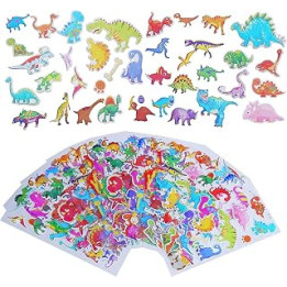 LOKIPA Dinosaur Stickers, 16 Sheet Dinosaur Cartoon Stickers for Kids Dinosaur Party Supplies