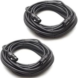 Seismic Audio - Set of 2 (2) 50 Feet DJ/PA XLR Microphone Cables - Mic Cable - Stage or Studio use