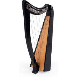 MMX HX22BK celtic harp in black - 22 strings