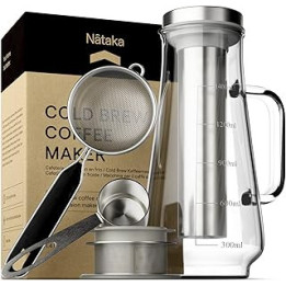 𝗪𝗜𝗡𝗡𝗘𝗥 𝟮𝟬𝟮𝟯* Cold Brew Coffee Maker - Iced Coffee Maker, Cold Brew Pitcher, Cold Brew Maker, Ice Coffee Maker w/ Coffee Scoop &