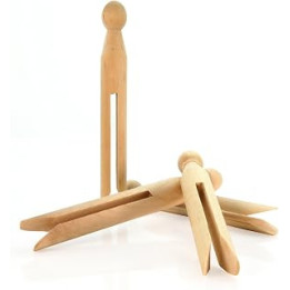 Hangerworld 72 Traditional Wooden Dolly Clothes Garment Pins Pegs Washing Lines Crafts