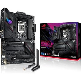ASUS ROG STRIX B560-E GAMING WIFI Intel LGA 1200 ATX motherboard, PCIe 4.0, 14+2 power stages, Two-Way AI Noise Cancelation,