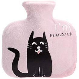 Hand Warmer, Cute Printed Rubber Hot Water Bottle Hand Warmer Winter Warm Heat Girl Hand Feet Hot Water Bag (B)