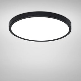 Combuh LED Ceiling Light 28W 2520LM Daylight White 6500K Slim Black Ceiling Lamp for Bathroom Bedroom Living Room Kitchen