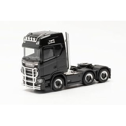 Herpa 314053-002 Truck Scania CS 20 HD 6x2 Tractor with Pipes and Bull Bars, on a Scale of 1:87, Plastic Miniature, Made in