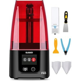 ELEGOO Mars 3 Pro 3D Printer, 4K Mono 6.6 Inch LCD MSLA UV Resin Printer with Air Purifier and Screen Protector, Speedy