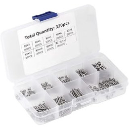Weikeya Machine Screws Set Mounting Nuts Set Multifunction Stainless Steel for Electronic Computer Hard Drive Keyboard Memory