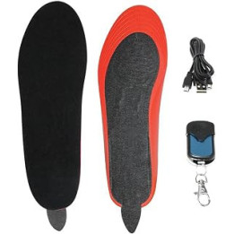 Foot Warmer Heated Insoles with Remote Control,Rechargeable Heating Shoe Inserts for Men Women,Wireless Foot Warmer for Hunting