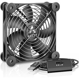 ANEXT, 120mm USB Computer Fan Black, 140mm Fan, Silent Fan for Receiver DVR Playstation Xbox Computer Cabinet Cooling, Single