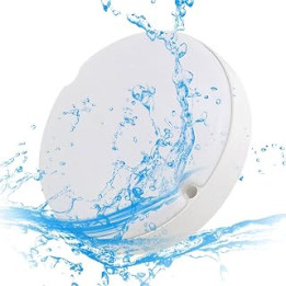 VIPMOON 13W Bathroom Ceiling Light IP65 Shower Light Waterproof LED Indoor Lighting Fixture 6500K Natural White Round φ140mm