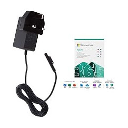 Surface 24W Power Supply + Microsoft 365 Family | Box