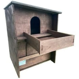 New Barn Owl Box Dark Brown With Shelf