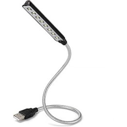 Daffodil USB Keyboard and Reading Light ULT05 - Gooseneck Flexible LED Lights USB Powered for Desks, Books, Bedsides,