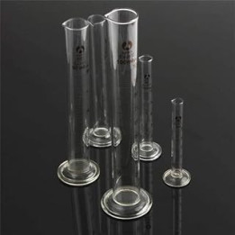 BEVANNJJ ZYY 5/10/25/50/100mL Cylinder Tube Round Base w/Spout Glass Graduated Measuring Lab Scientific Products