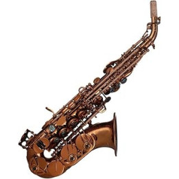 Small Bent Pipe B Flat High-pitched Saxophone Wind Instrument Brass Body Antique Copper Surface Sax Saxophone for Student