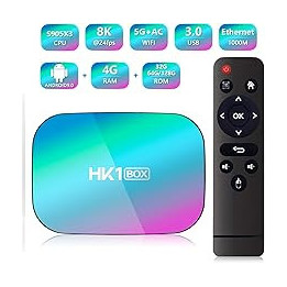 HK1 BOX Android 9.0 Smart TV Box Amlogic S905X3 CPU 4GB RAM 128GB 2.4G+5G Wifi 1000M BT4.0 8K Smart Media Player for Netflix