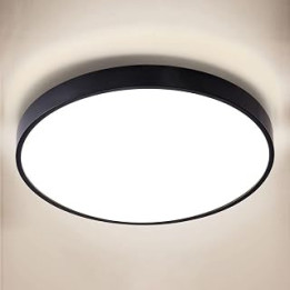 HUIBONA Bathroom Lights Ceiling,24W 2400LM Bright LED Ceiling Light,IP65 Waterproof,Flush Ceiling Light 4000k,Ø 28cm Bedroom