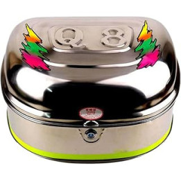 RDBSMGX Stainless Steel Motorbike Luggage 90kg Load Capacity Motorbike Scooter Roof Box Silent Reflective Strip Dustproof and