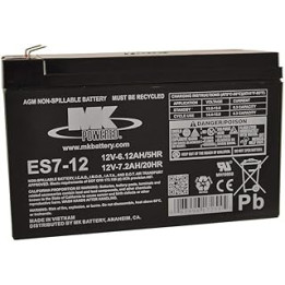 12V 7.2Ah MK Sealed Lead Acid (AGM) Battery