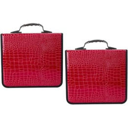 Homoyoyo 2 Pcs Hard Case Wallet Leather Wallet Red Purse Storage Case Binder Sleeves Carry Box Dvd Bag CD Pu Bag CD Bag Storage