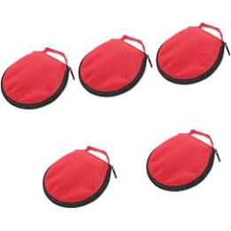 Alipis 5pcs Case Wallet Supplies Storage Music Cloth Handle Strap Red Carry Hard for Holderportable Large Organizer Lightweight