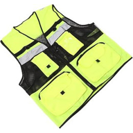 Weikeya Mesh Reflective Vest, Versatile High Visibility Reflective Luminous Vest Size L for Cyclists