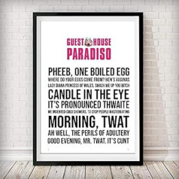Guest House Paradiso Best Quotes Rik Mayall Adrian Edmonson Word Print