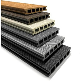 Fylde Decking Sample | 3.6m Composite WPC Decking Boards - Deep Embossed Woodgrain Plastic Boards | 4 Colours Avaliable |