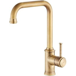 Kitchen Sink Tap with Swivel Spout Antique Brass Lever Sink Taps Contemporary Modern Kitchen Sink Mixer Faucet Gudetap GT10222A