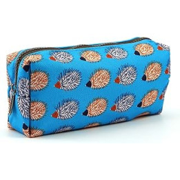 Hedgehog Pencil Case Canvas Pen Bag Pouch Stationary Case Makeup Cosmetic Bag Gadget Bag(Hedgehog)