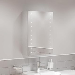 Artis Bathroom LED Mirror Cabinet Illuminated Demister Shaver Socket IP44 600 x 450mm