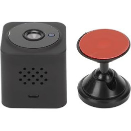PUSOKEI WiFi Hidd en Camera, Portable Small HD Nanny Cam with AP hotspot, 2 Way Voice, IR Night Vi sion, Built-in Battery,