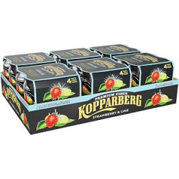 Kopparberg Alcohol Free Strawberry & Lime Cider cans, 24 x 330 ml