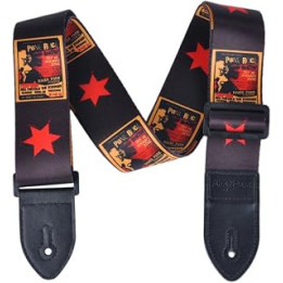KingPoint Polyester Color Printing Guitar Strap 2mm Thick with PU Leather Ends Variety Patterns