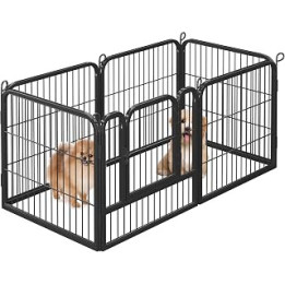 Yaheetech Heavy Duty Dog Pen Puppy Pen 6 Panel Pet Playpen for dog Cat Duck Rabbit Pet Exercise Pen Indoor Outdoor 63cm High