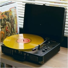 Suitcase Turntable with Bluetooth, Classic Phonograph Record Player,3 Speed Belt Drive Vinyl Record Player,Supports 3.5mm