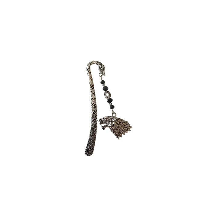 Handmade Wolf Head Metal Bookmark