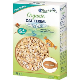 FLEUR ALPINE Organic Oat Baby Cereal - Yummy Baby Porridge for Deliciously Smooth Breakfast Meals | Nutritious and Easy To Make