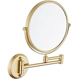 Wall Mounted Makeup Mirror with 5X Magnification, 8 Inch Double Sided Vanity Magnifying Mirror, Cosmetic Mirror Swivel