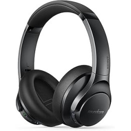 soundcore by Anker Life Q20+ Active Noise Cancelling Headphones, 40H Playtime, Hi-Res Audio, App, Connect to 2 Devices, Memory